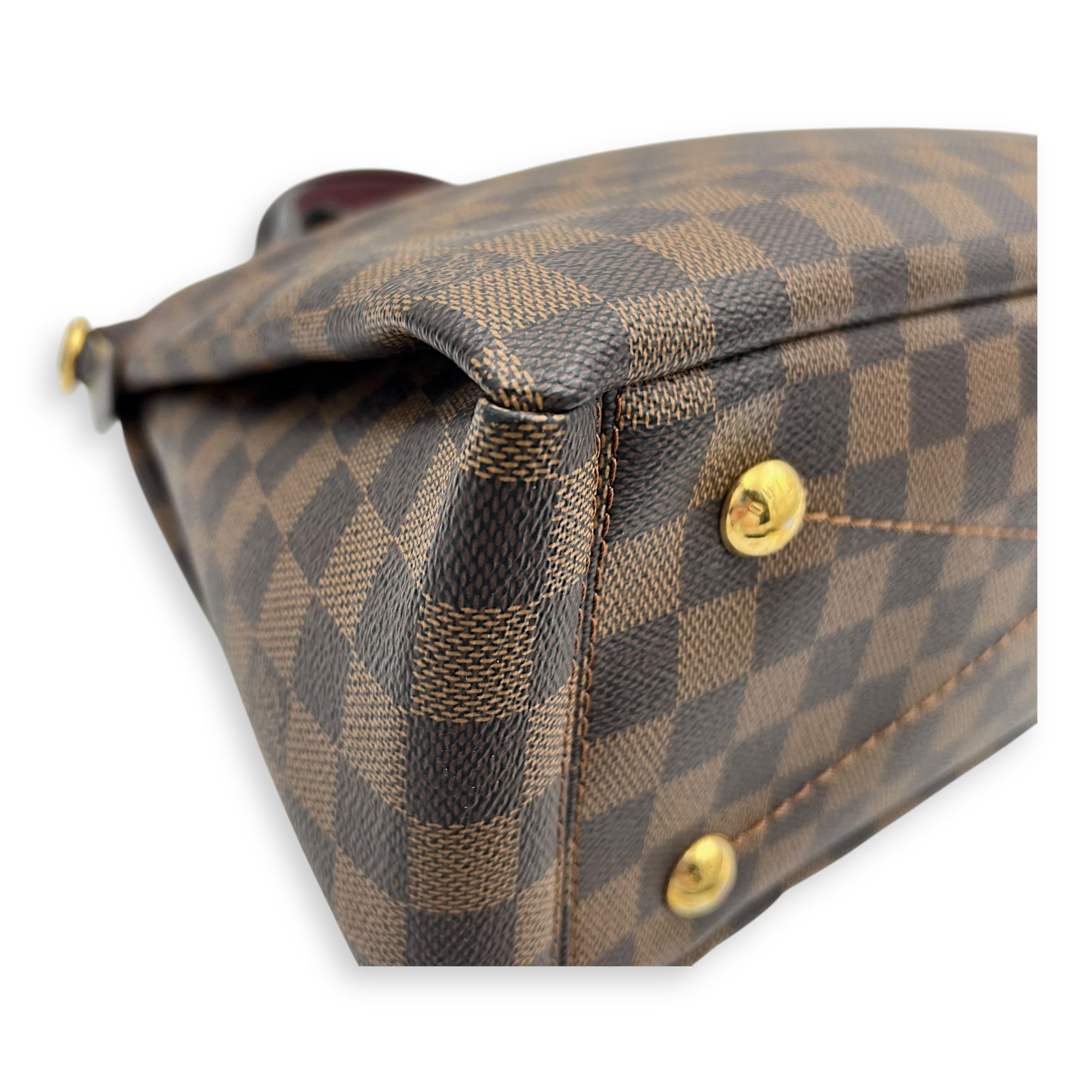 Lymington Top Handle Bag Brown in Coated Canvas, Gold hardware