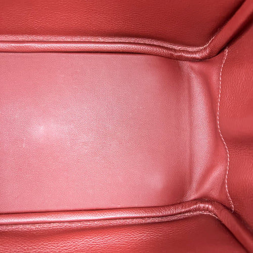 Lindy 26 Rouge sellier Shoulder Bag in Swift, Gold hardware