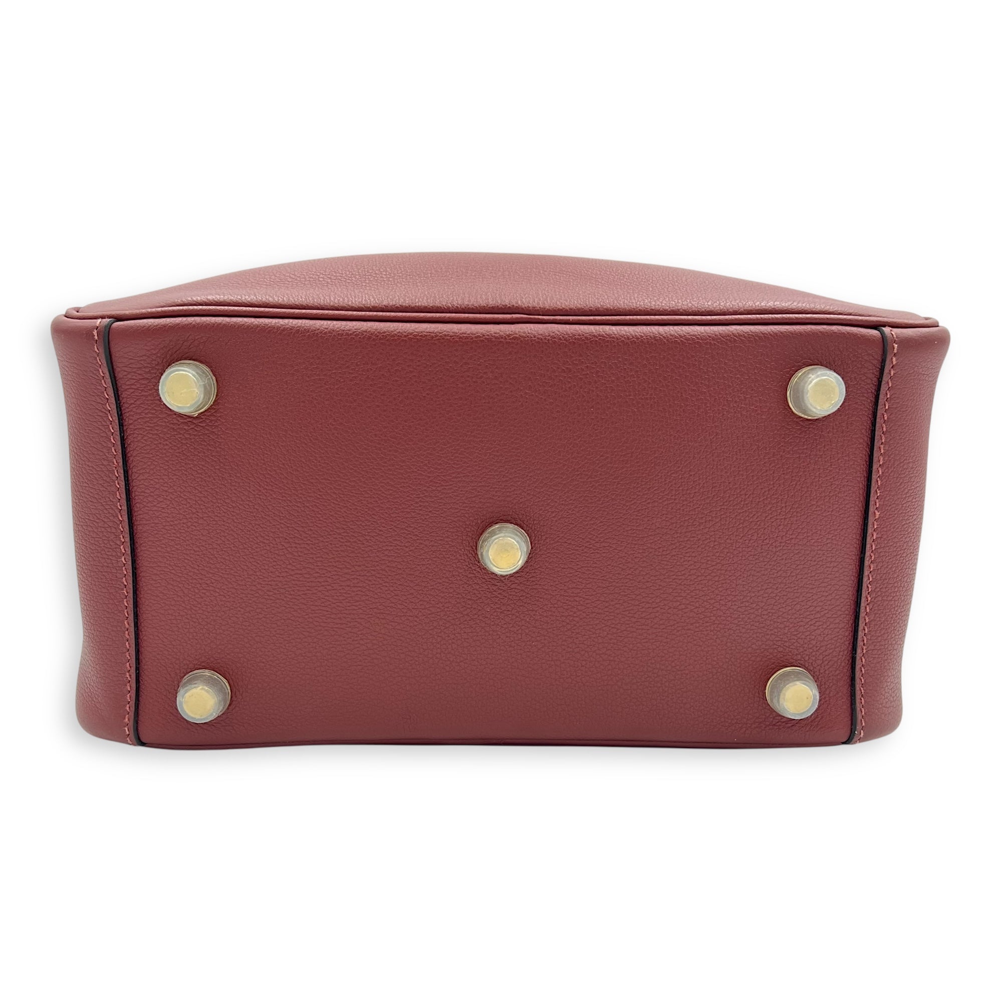 Lindy 26 Rouge sellier Shoulder Bag in Swift, Gold hardware