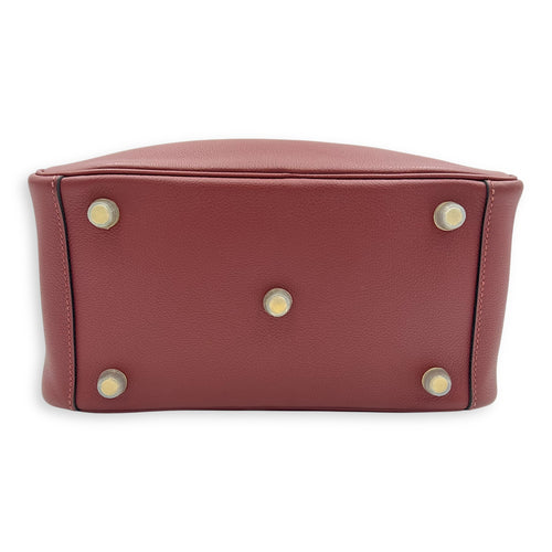 Lindy 26 Rouge sellier Shoulder Bag in Swift, Gold hardware