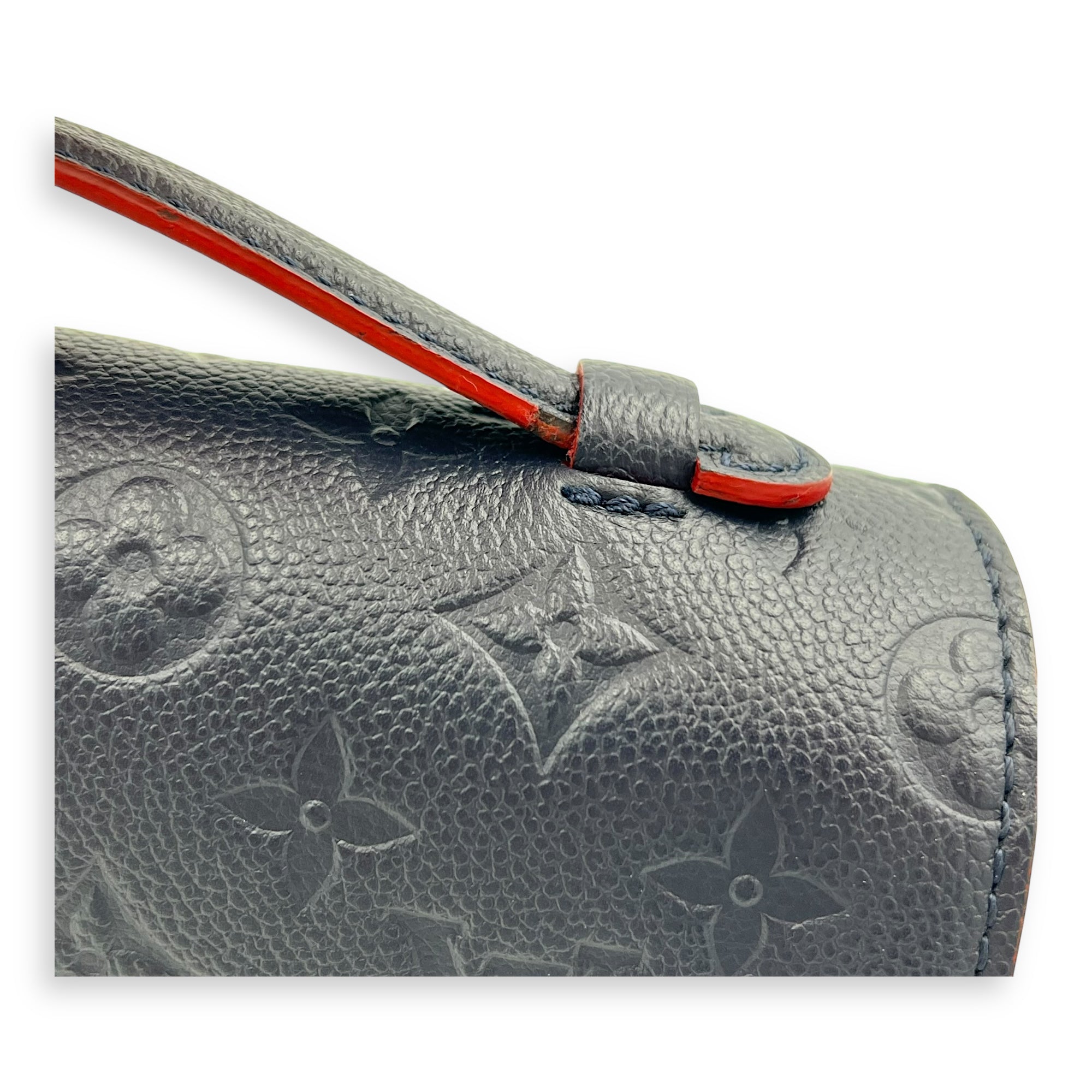 Metis Crossbody Bag Blue in Empreinte Leather, Gold hardware