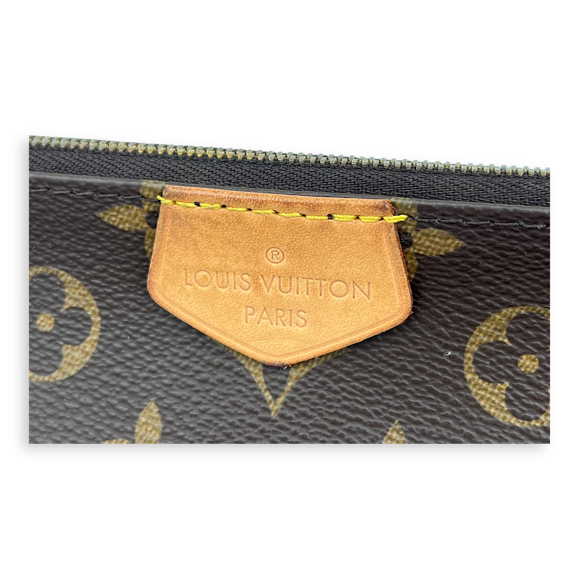 Multi-Pochette Accessoires Crossbody Bag Brown in Monogram Coated Canvas, Gold hardware