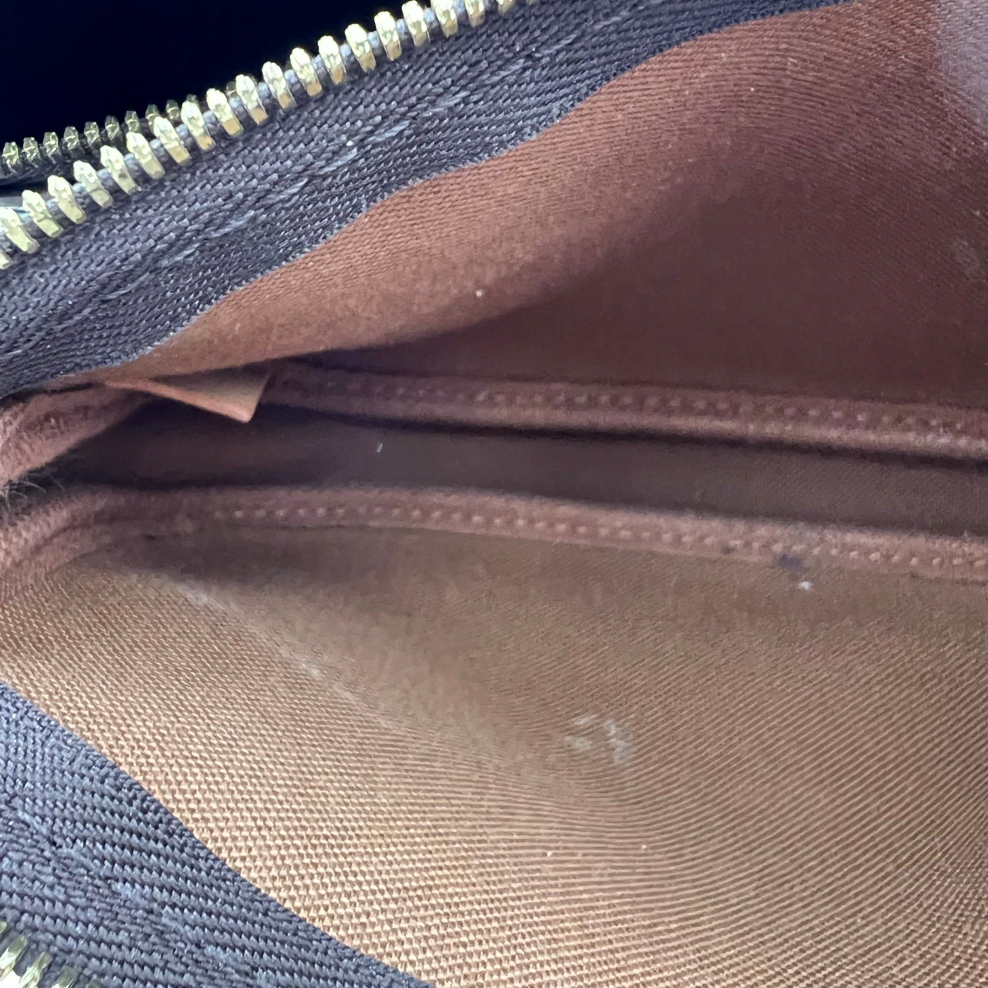 Multi-Pochette Accessoires Crossbody Bag Brown in Monogram Coated Canvas, Gold hardware