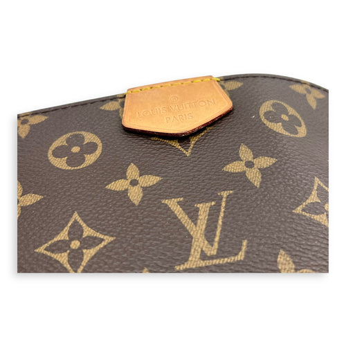 Multi-Pochette Accessoires Crossbody Bag Brown in Monogram Coated Canvas, Gold hardware