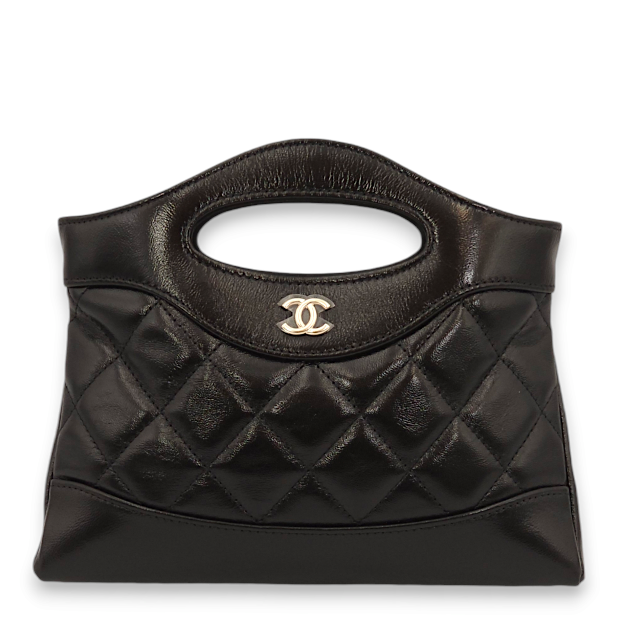 Chanel 31 Mini Black Shoulder Bag in Calfskin, Gold hardware Singapore