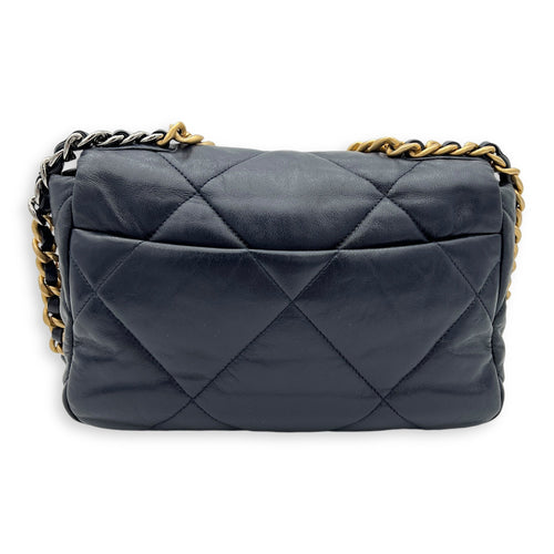 C19 Small Blue Shoulder Bag in Lambskin, Mixed hardware