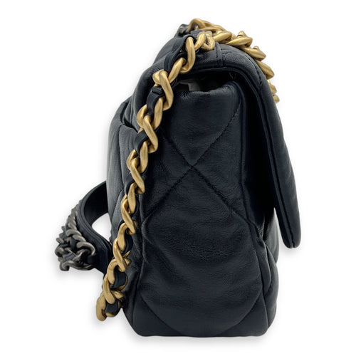 C19 Small Blue Shoulder Bag in Lambskin, Mixed hardware