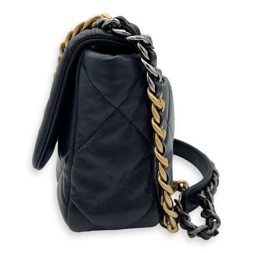 C19 Small Blue Shoulder Bag in Lambskin, Mixed hardware