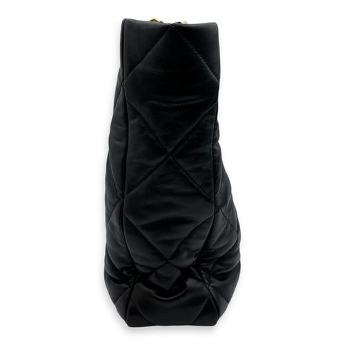 C19 Vertical Tote Black Shoulder Bag in Lambskin, 3-Tone hardware