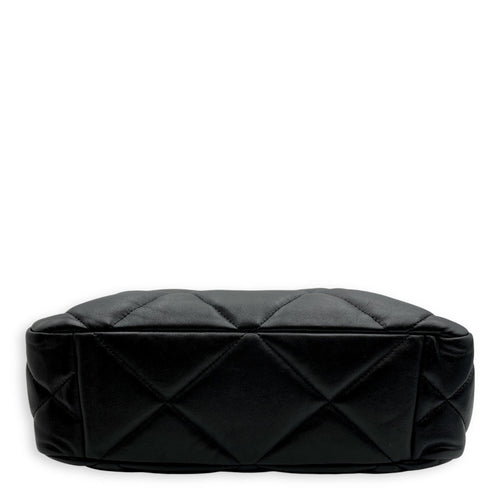 C19 Vertical Tote Black Shoulder Bag in Lambskin, 3-Tone hardware