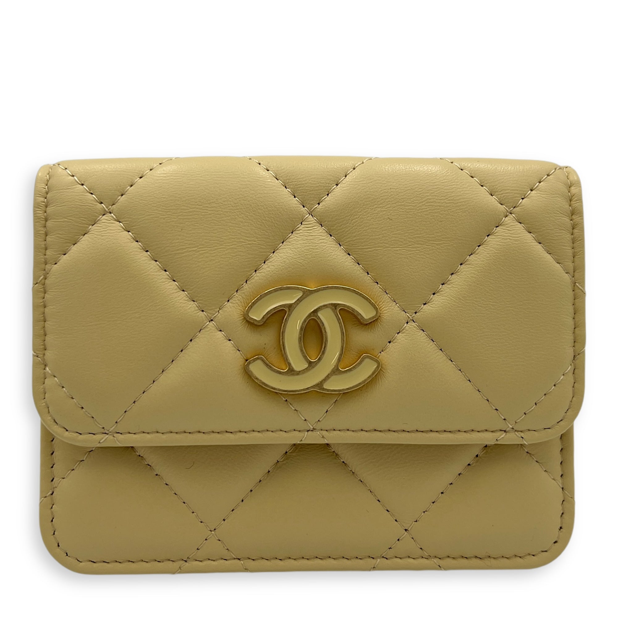Chanel Classic Belt Bag Yellow in Lambskin, Gold hardware Singapore