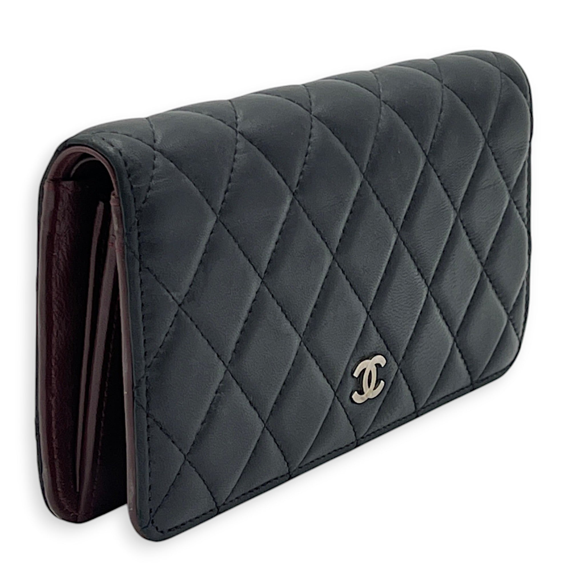 Chanel  CC Quilted Wallet Wallet in Lambskin, Silver Hardware_3