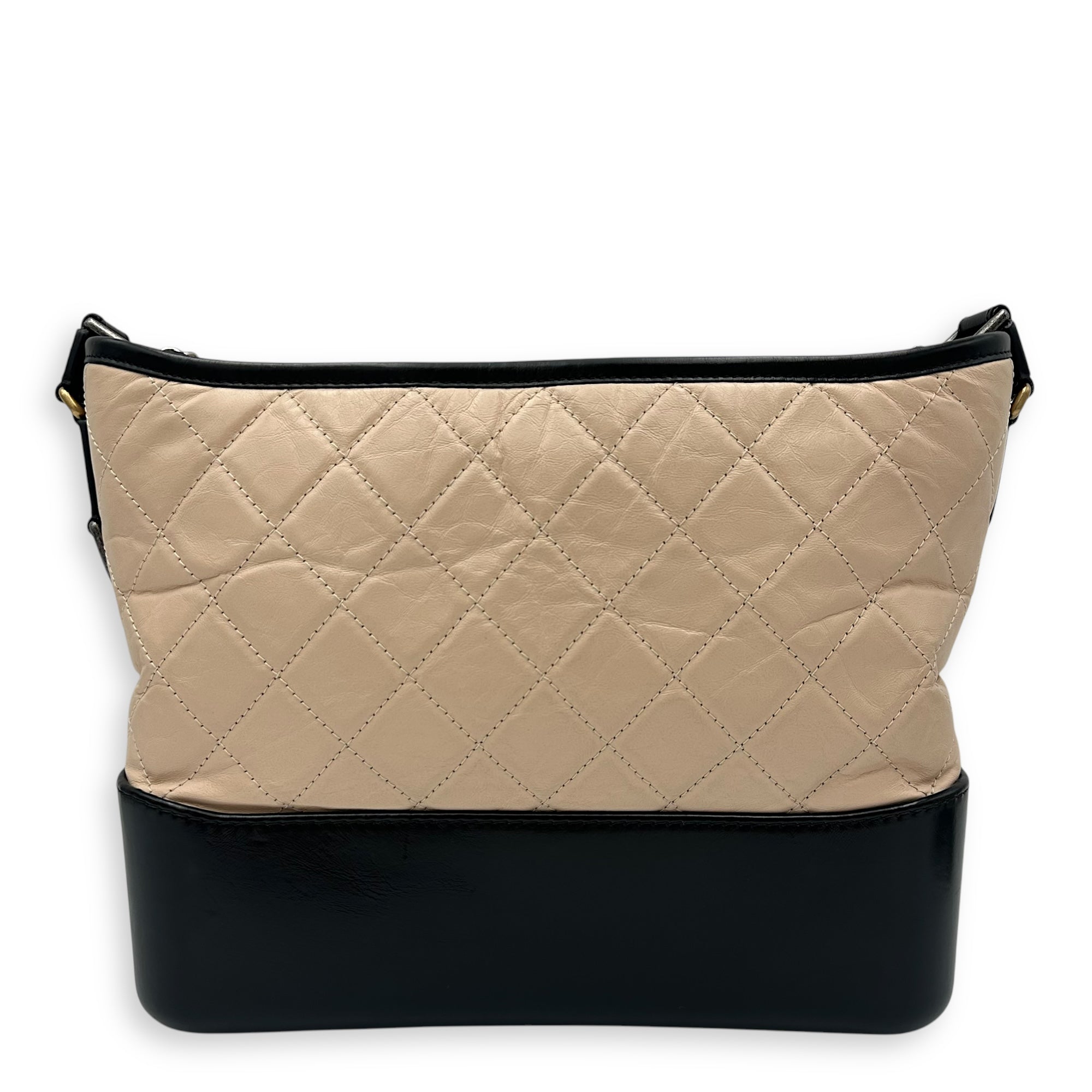 Chanel Gabrielle Large Beige Shoulder Bag in Calfskin, Mixed hardware_1