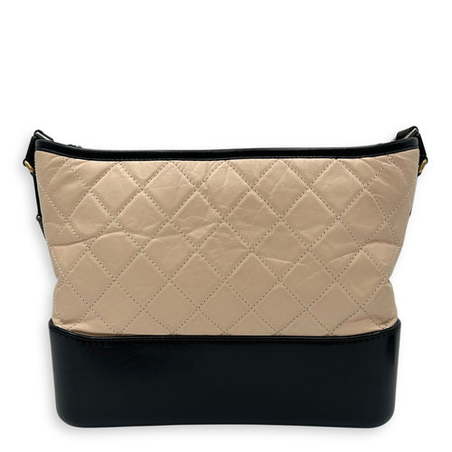 Chanel Gabrielle Large Beige Shoulder Bag in Calfskin, Mixed hardware_1
