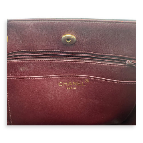 Chanel Vintage CC Tote Bag Black in Lambskin, Gold hardware_7