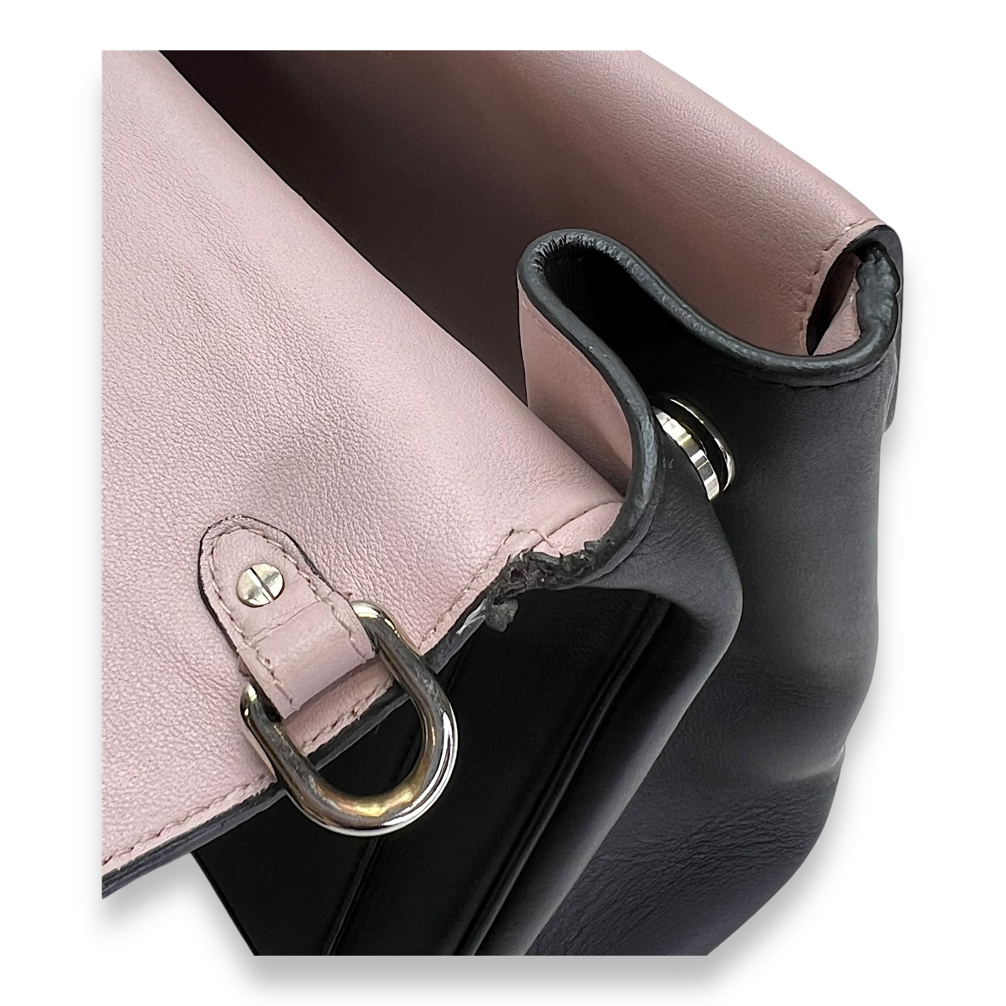 Be Dior Flap Top handle bag in Calfskin, Silver Hardware