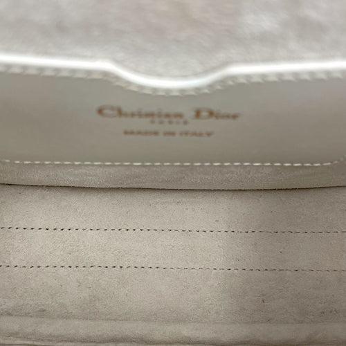 Bobby Medium White Crossbody Bag in Calfskin, Gold hardware