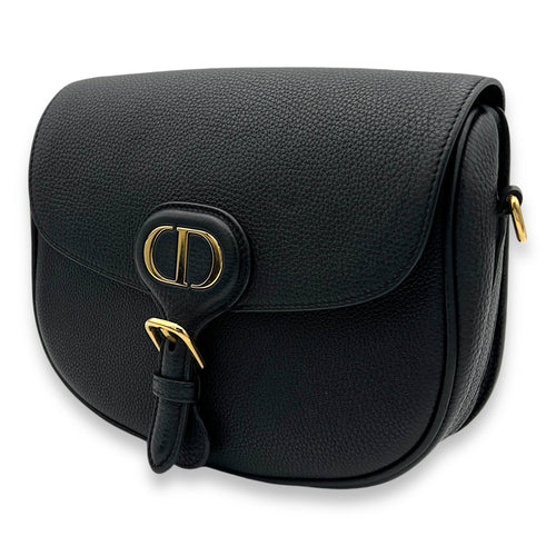 Bobby Shoulder Bag Black in Calfskin, Gold hardware