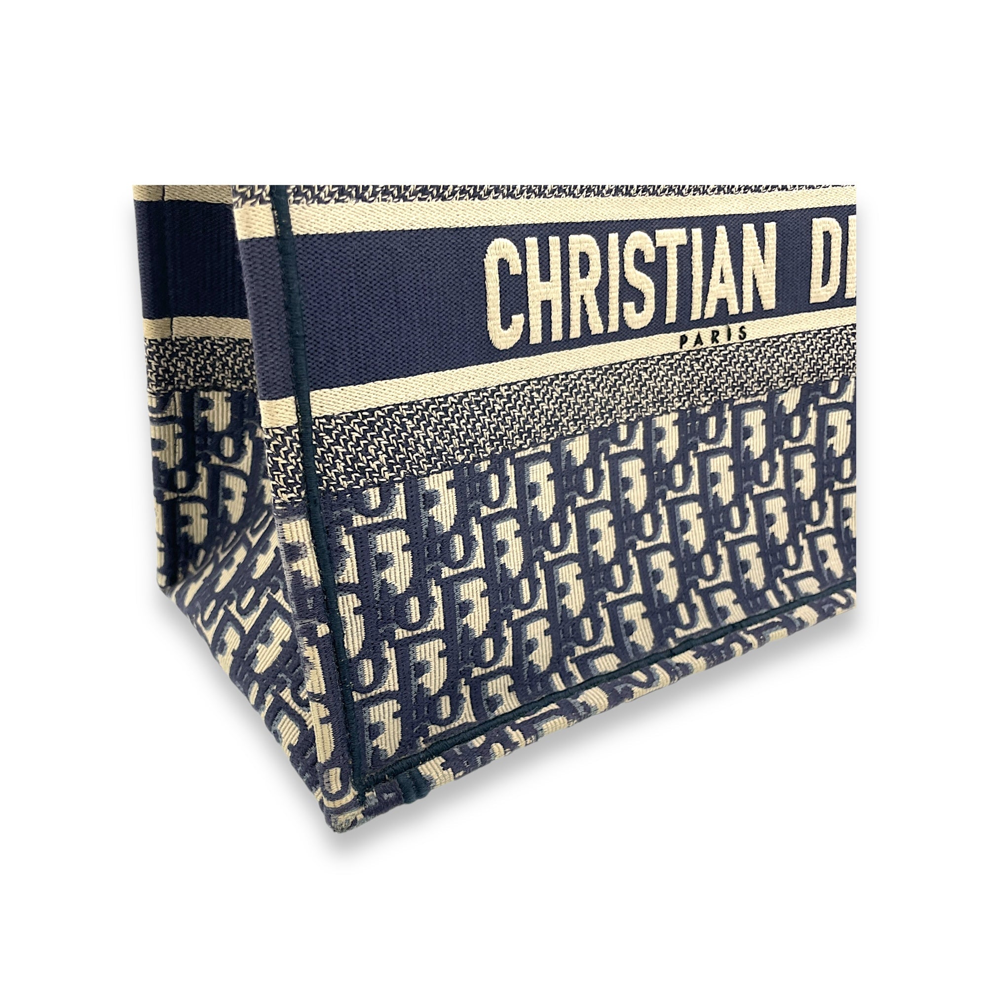 Book Tote Medium Blue Top Handle Bag in Canvas