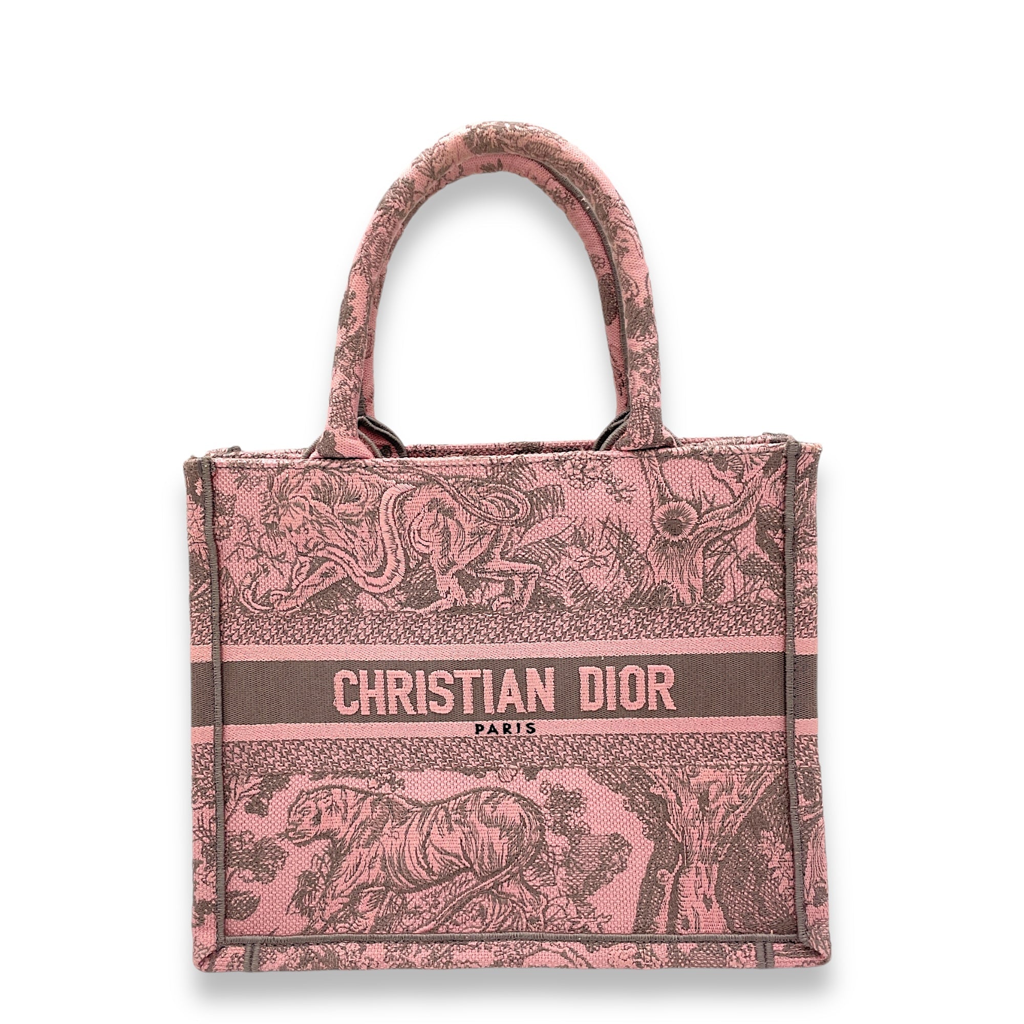 Book Tote Small Pink Top Handle Bag in Canvas
