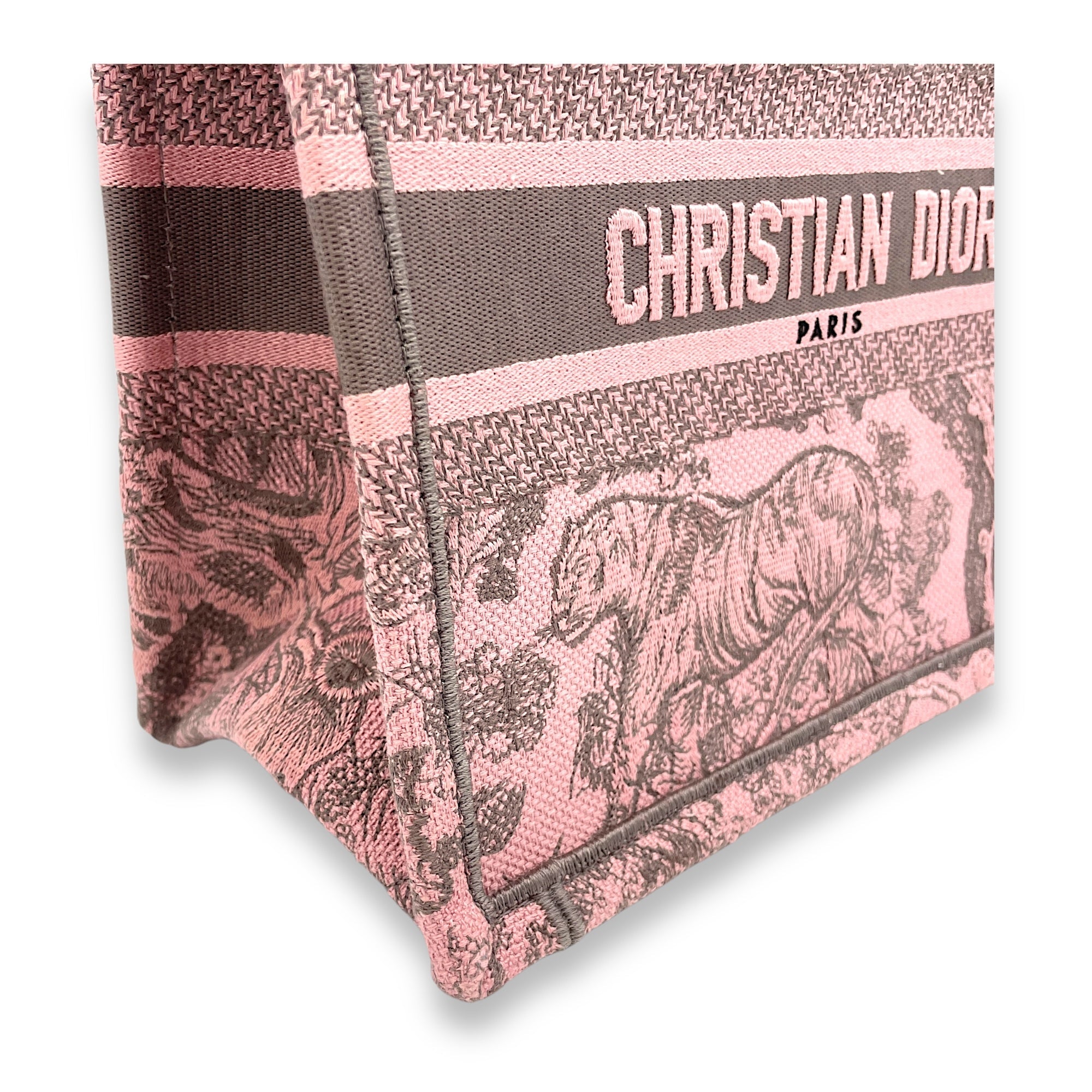 Book Tote Small Pink Top Handle Bag in Canvas