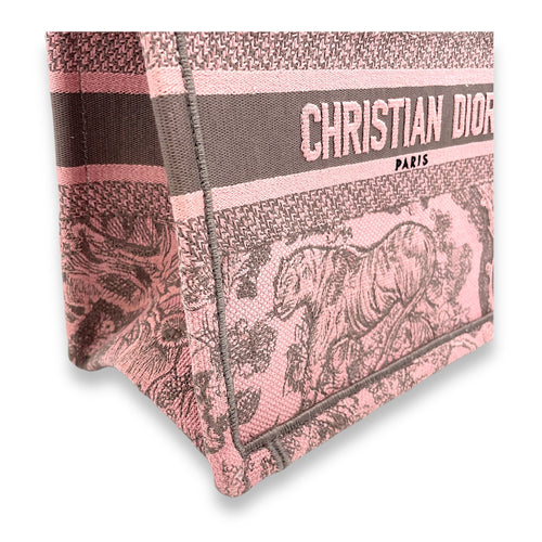 Book Tote Small Pink Top Handle Bag in Canvas