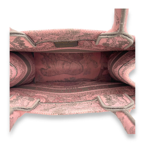 Book Tote Small Pink Top Handle Bag in Canvas