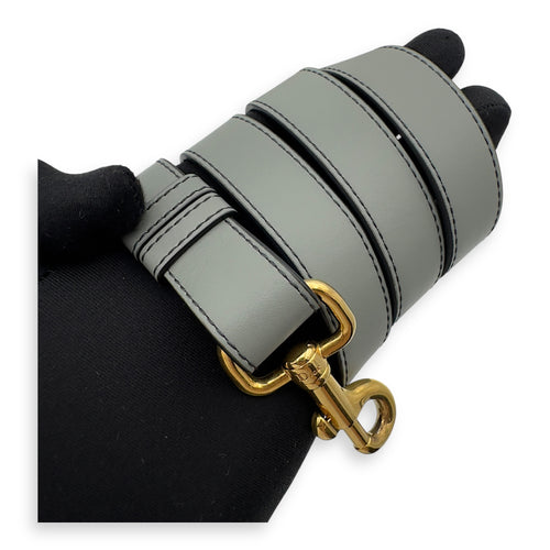 Christian Dior Bobby Crossbody Bag Grey in Jacquard, Gold hardware_21