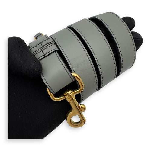 Christian Dior Bobby Crossbody Bag Grey in Jacquard, Gold hardware_22
