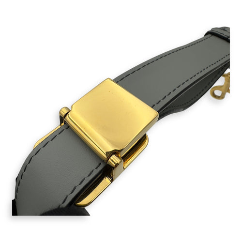 Christian Dior Bobby Crossbody Bag Grey in Jacquard, Gold hardware_23