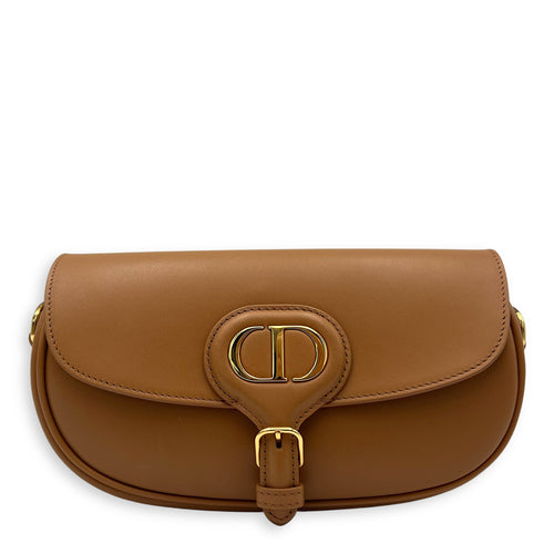 Christian Dior Bobby East West Brown Shoulder Bag in Calfskin, Gold hardware_1
