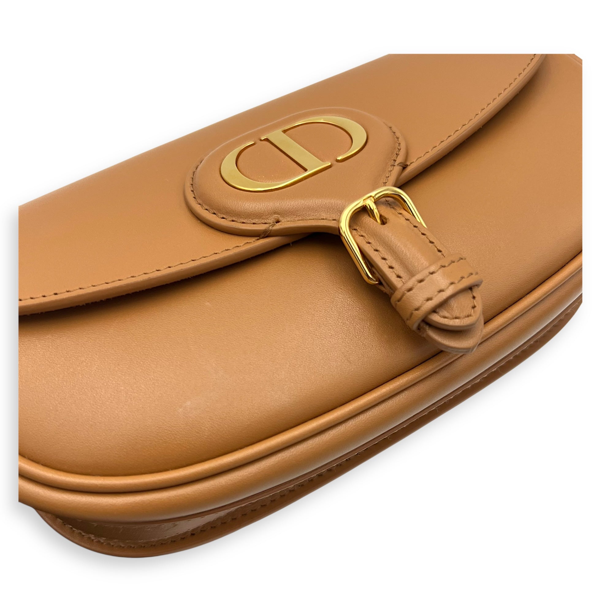 Christian Dior Bobby East West Brown Shoulder Bag in Calfskin, Gold hardware_10