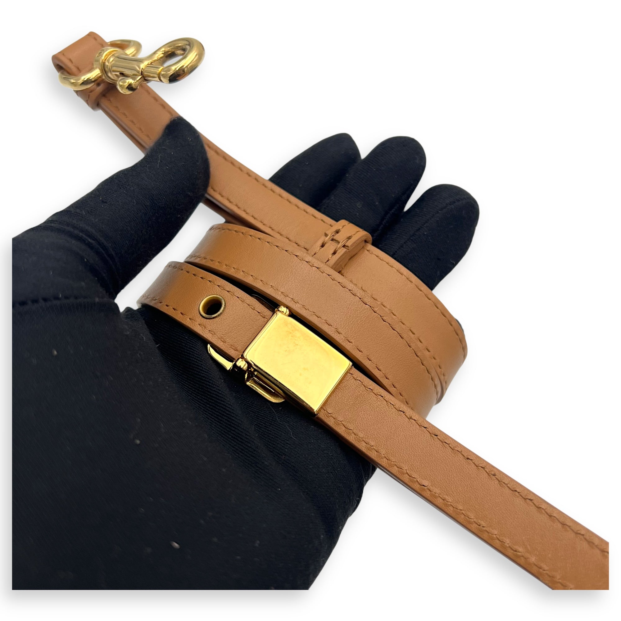 Christian Dior Bobby East West Brown Shoulder Bag in Calfskin, Gold hardware_17