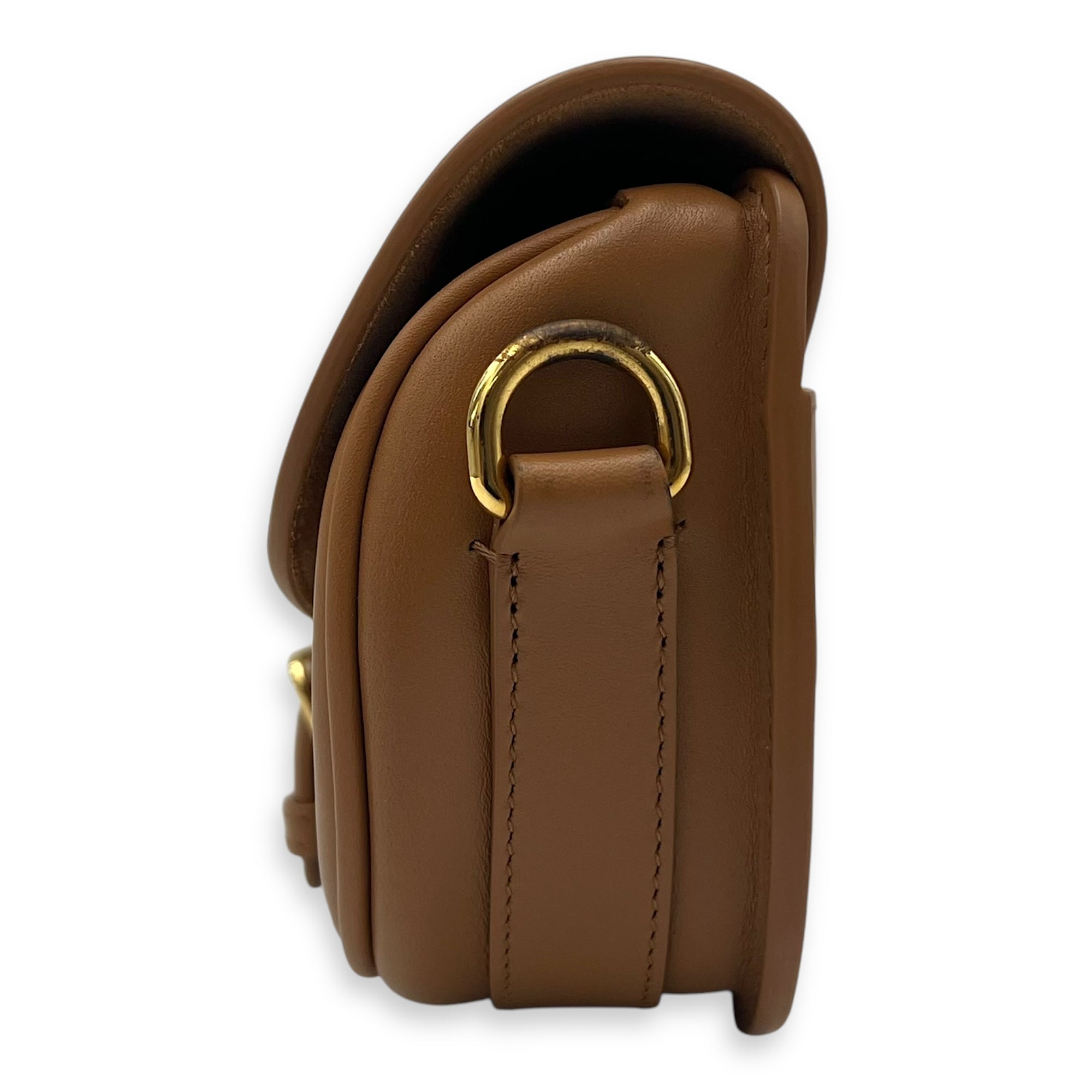 Christian Dior Bobby East West Brown Shoulder Bag in Calfskin, Gold hardware_3