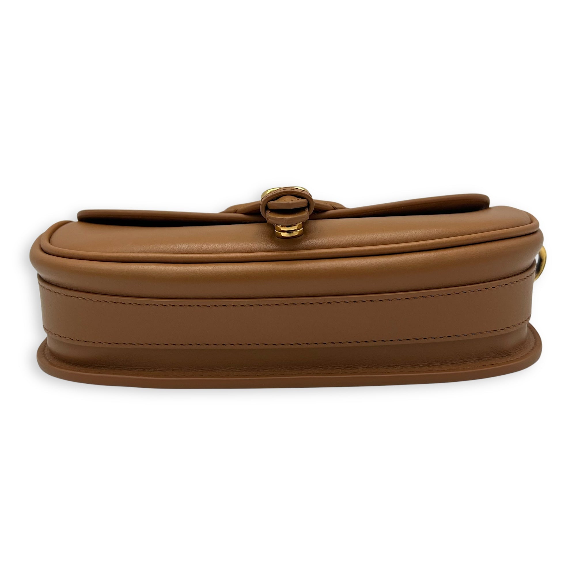 Christian Dior Bobby East West Brown Shoulder Bag in Calfskin, Gold hardware_5