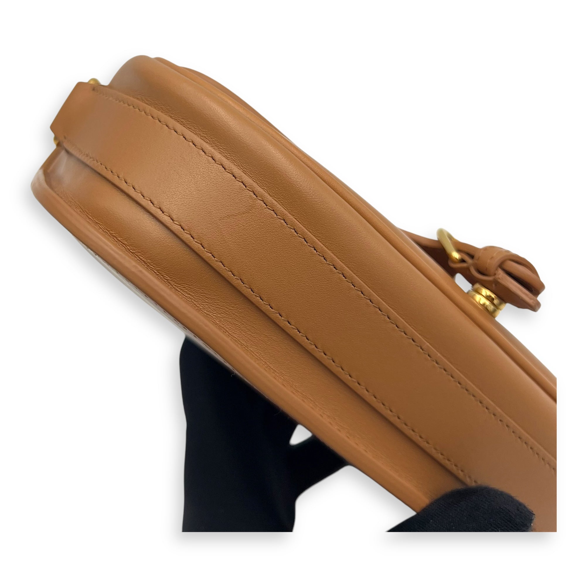 Christian Dior Bobby East West Brown Shoulder Bag in Calfskin, Gold hardware_8