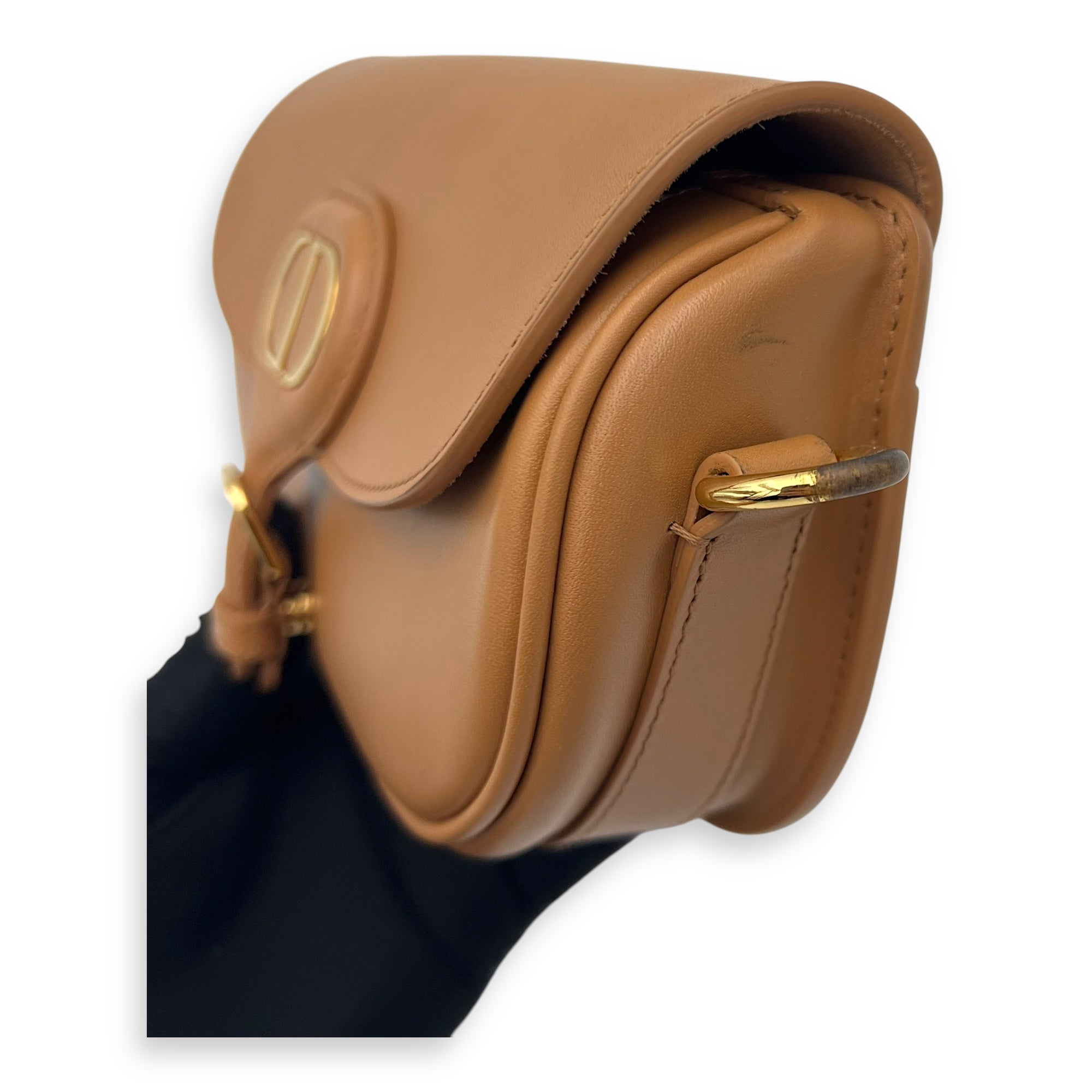 Christian Dior Bobby East West Brown Shoulder Bag in Calfskin, Gold hardware_9