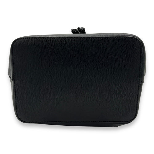 Flap Black Backpack in Calfskin, Gold hardware