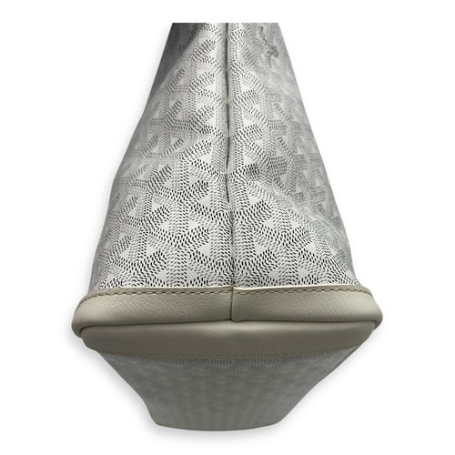 Goyard Artois Tote Bag PM White in Coated Canvas, Silver hardware_13