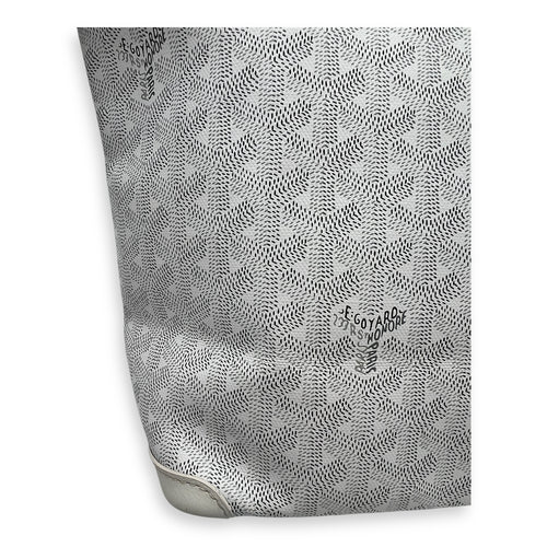Goyard Artois Tote Bag PM White in Coated Canvas, Silver hardware_15