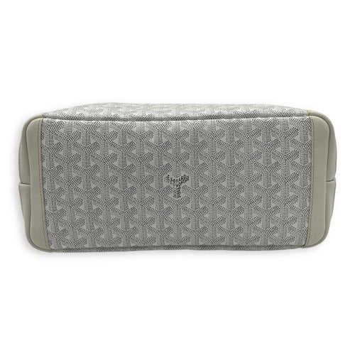 Goyard Artois Tote Bag PM White in Coated Canvas, Silver hardware_5
