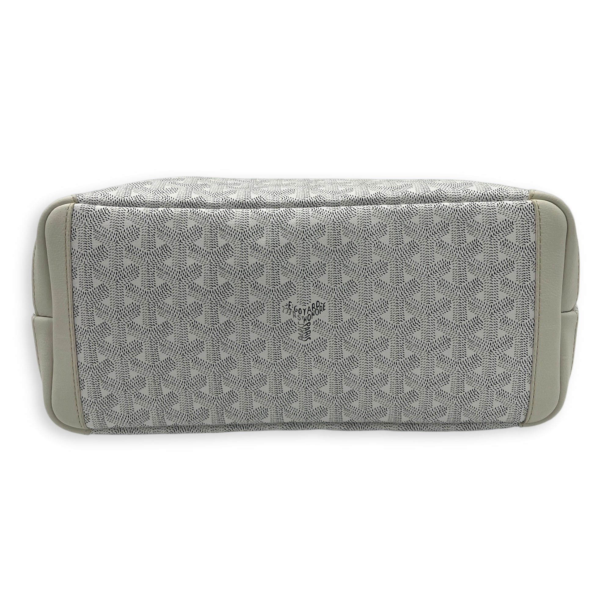Goyard Artois Tote Bag PM White in Coated Canvas, Silver hardware_5