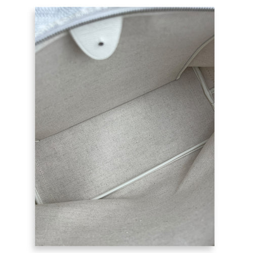 Goyard Artois Tote Bag PM White in Coated Canvas, Silver hardware_6