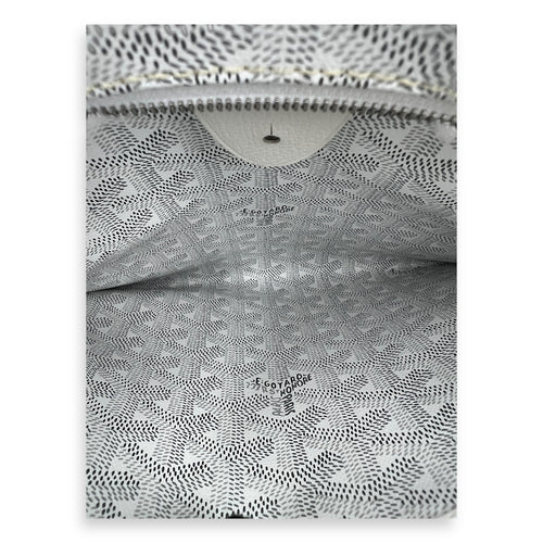 Goyard Artois Tote Bag PM White in Coated Canvas, Silver hardware_8