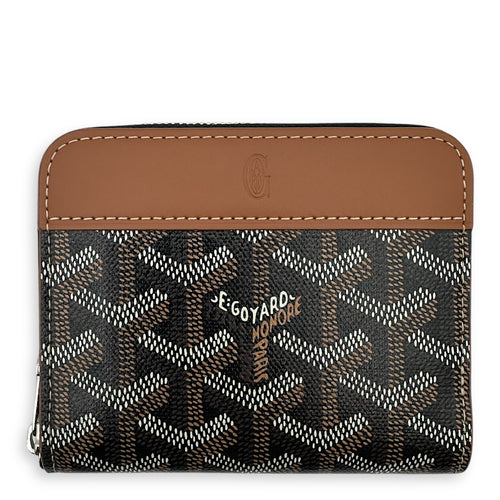 Goyard Matignon Wallet Brown in Coated Canvas, Silver hardware_1