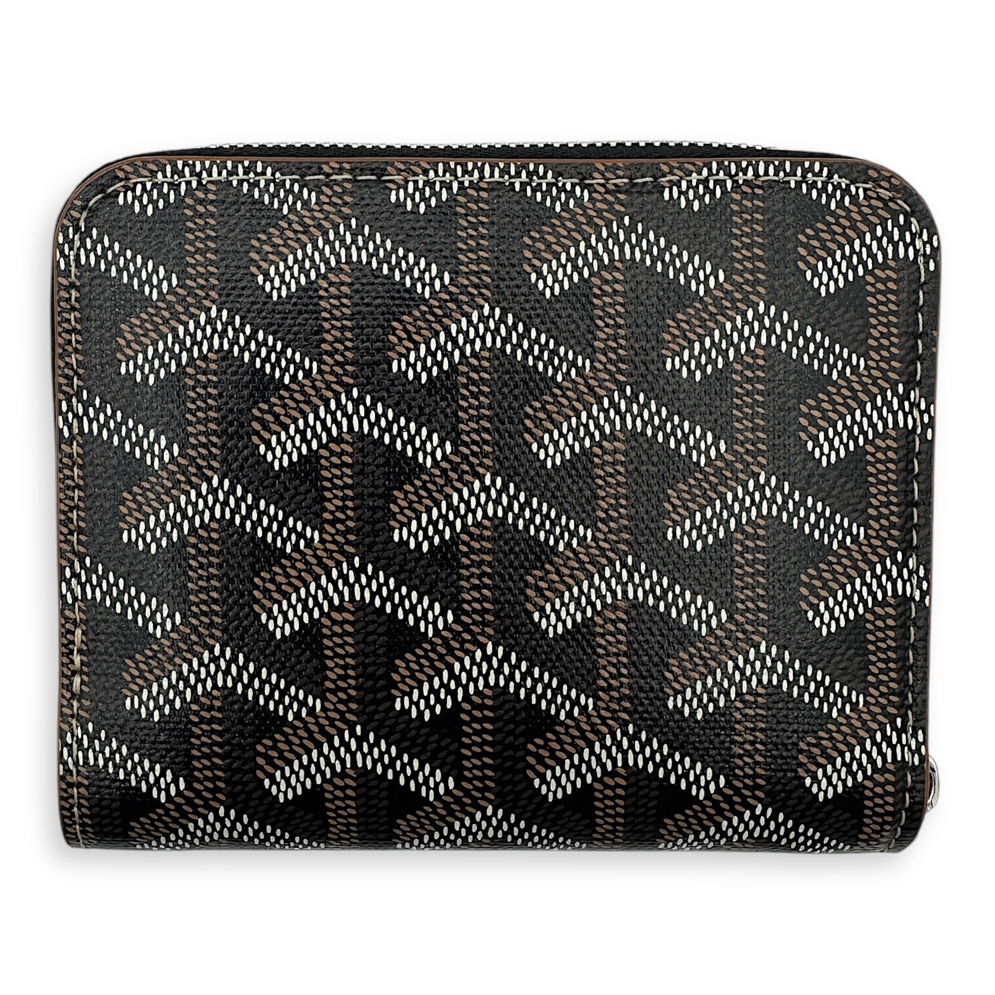 Goyard Matignon Wallet Brown in Coated Canvas, Silver hardware_2