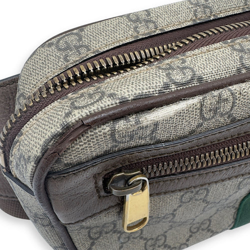 Gucci Ophidia Crossbody Bag Brown in Coated Canvas, Gold hardware_3