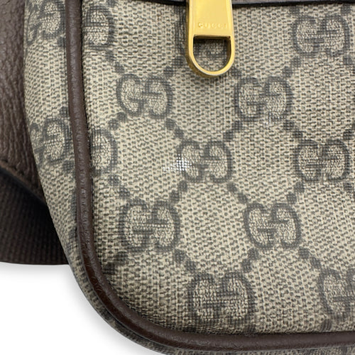 Gucci Ophidia Crossbody Bag Brown in Coated Canvas, Gold hardware_4