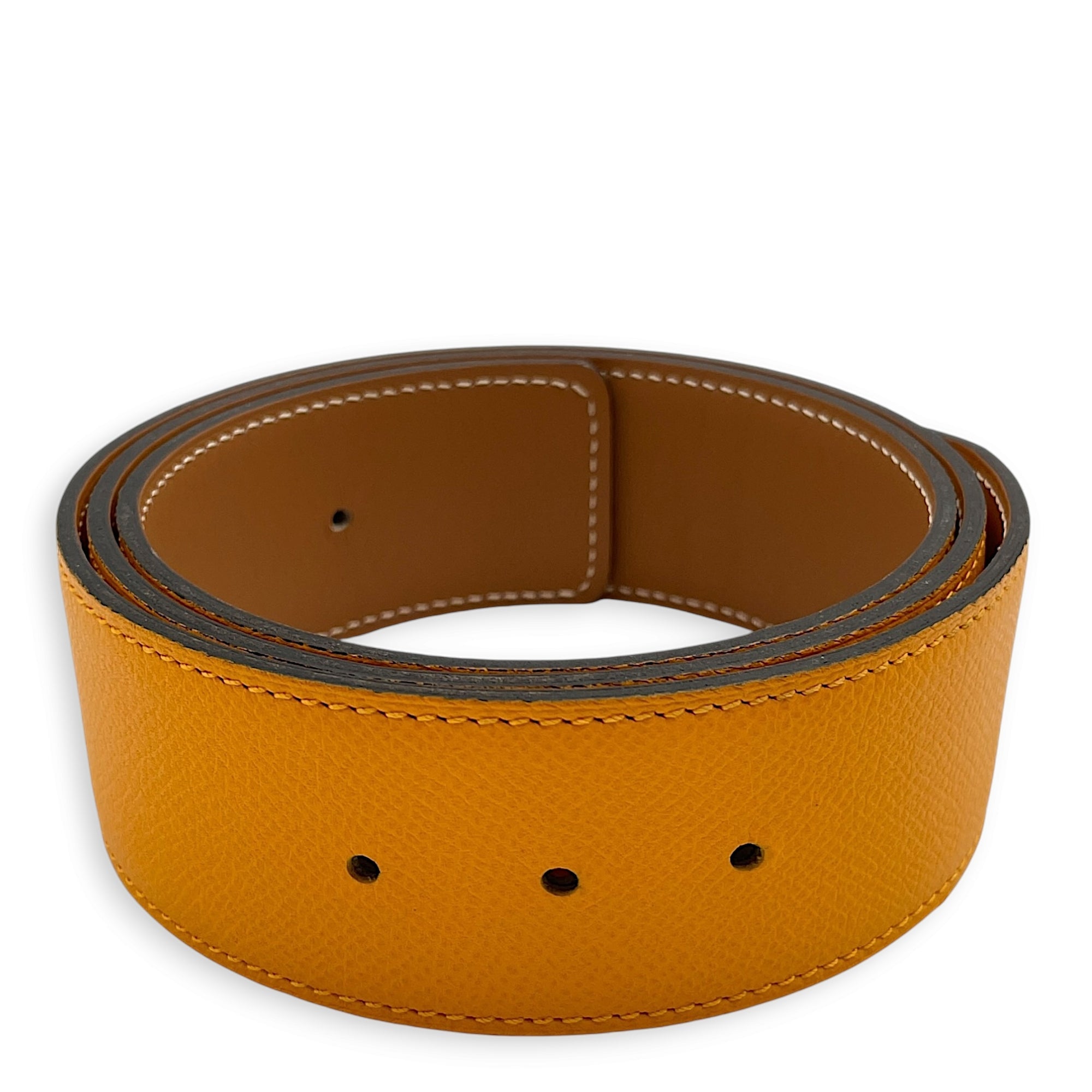 Belt strap 42mm Jaune D'or and Naturel Belt in Epsom/Swift