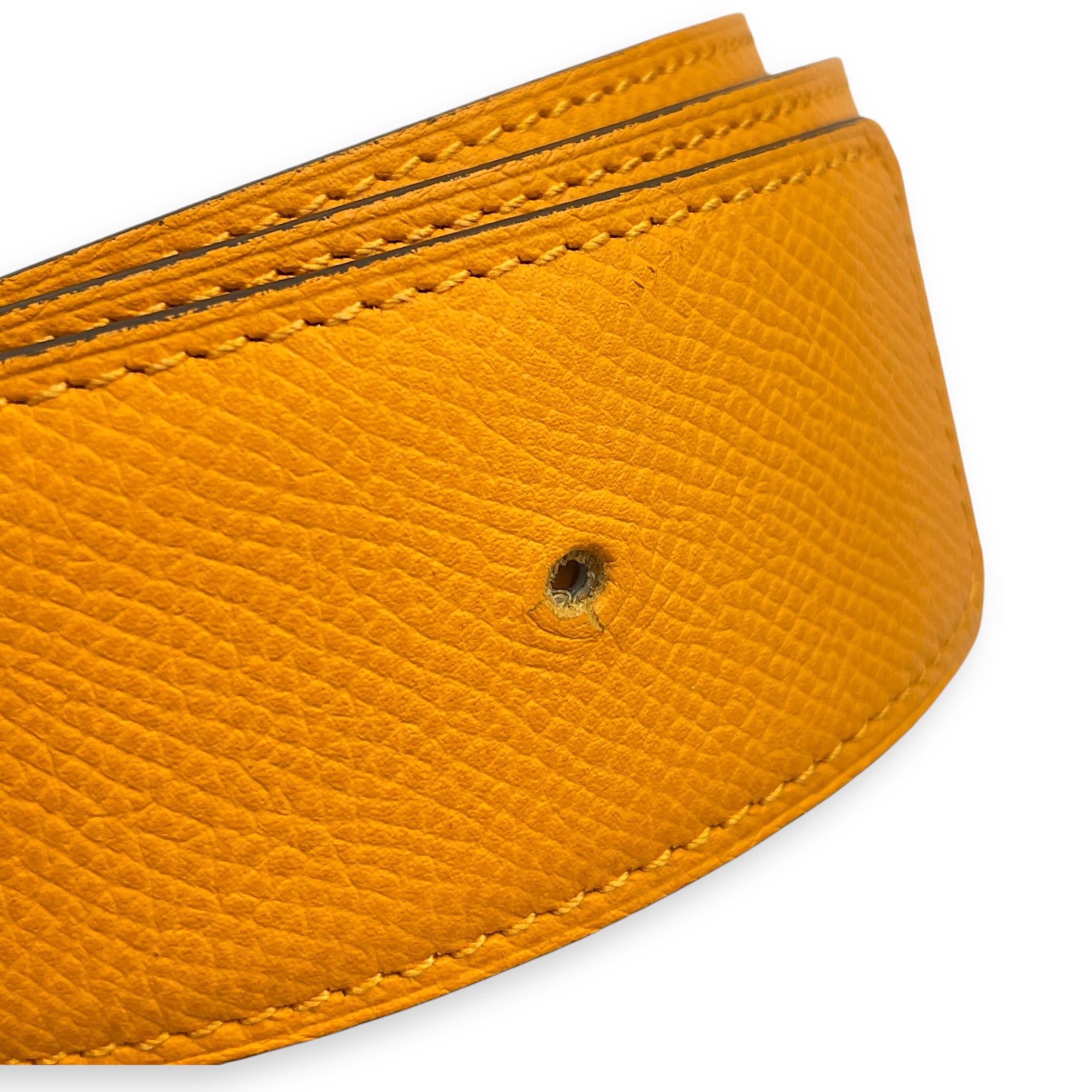 Belt strap 42mm Jaune D'or and Naturel Belt in Epsom/Swift